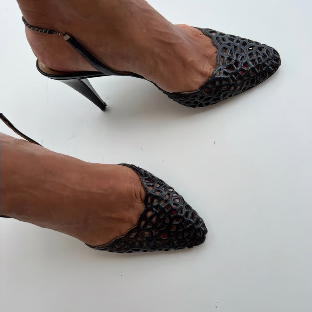 Valentino Black Cutout Heels